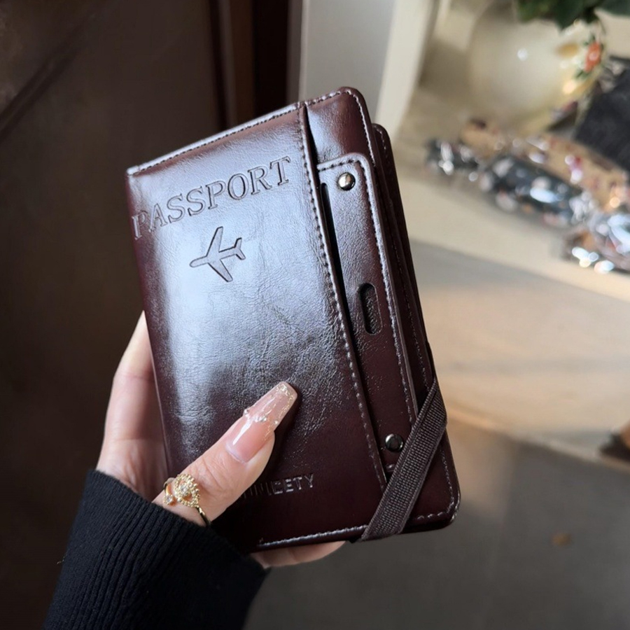 Travel Accessories Essentials - Passport Holder and Wallet in One,