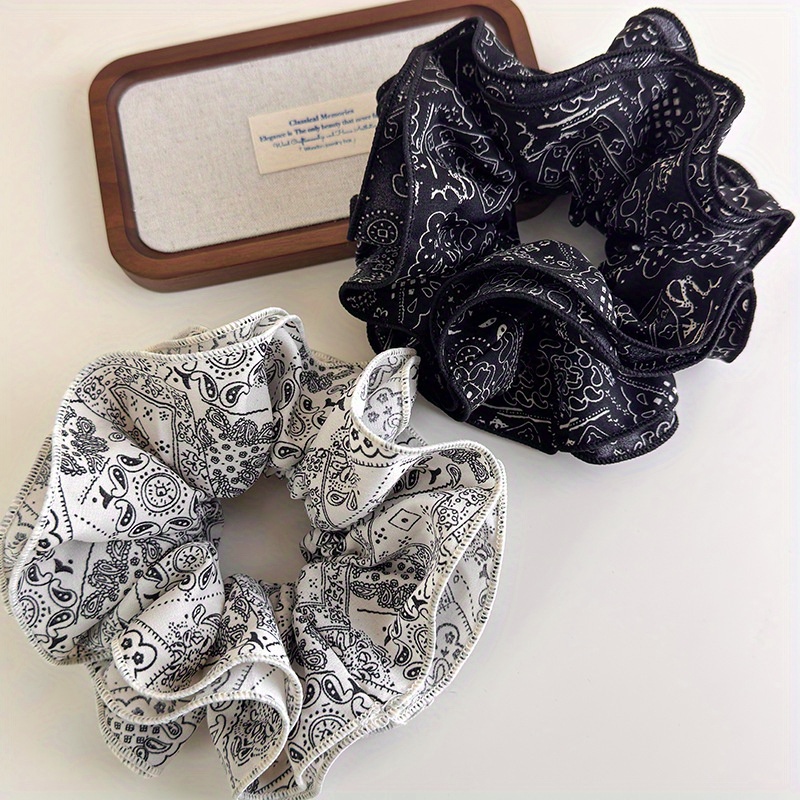 Travel Accessories Gear - Elegant Black and White Fabric Hair