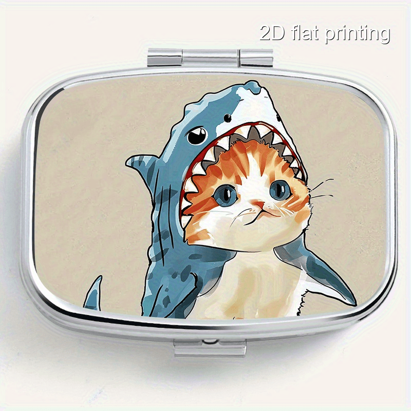 Accessories Travel Jewelry Box - 1 Square Metal Box with Shark