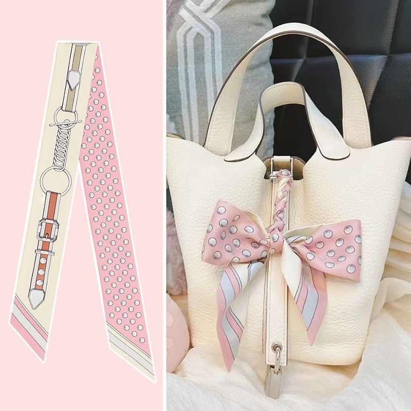 Travel Accessories Gifts - Women Summer Pink Polka Dot Scarf