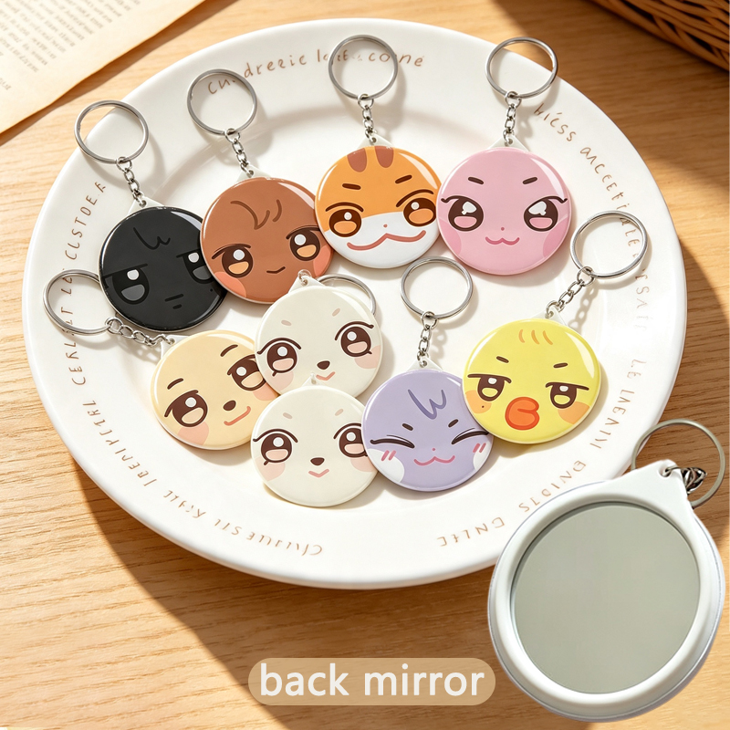 Travel Accessories Wholesale - 8pcs KPop ATEEZ Compact Keychain Mirrors