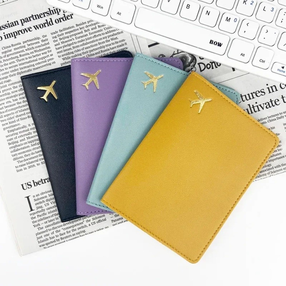 Travel Accessories For Plane - PU Leather Passport Holder Lightweight Waterproof