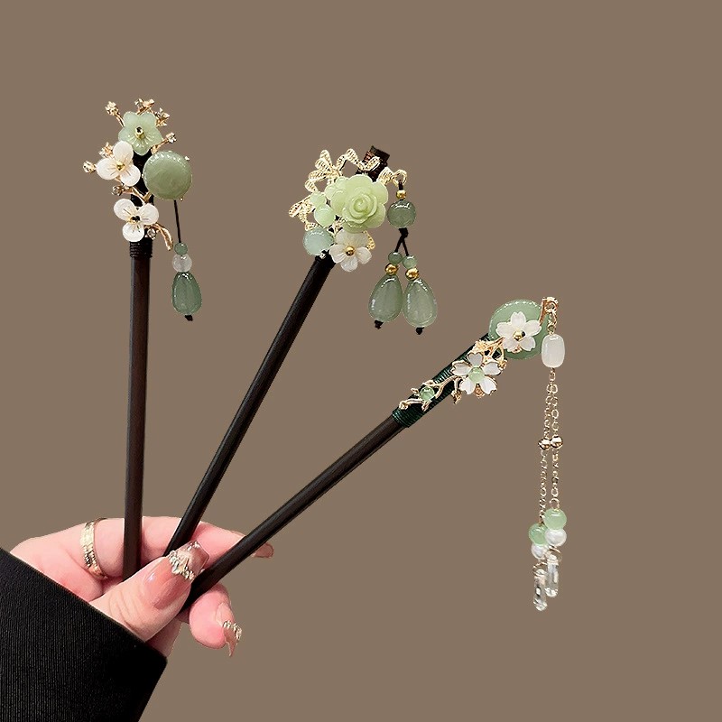 Travel Accessories Gifts - Antique Wooden Hairpin Women's Elegant Hair