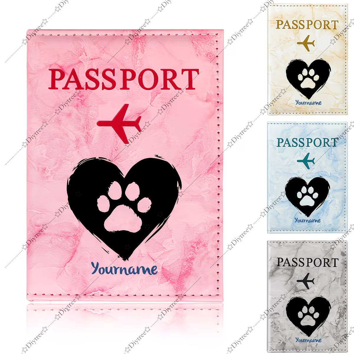 Travel Accessories Essentials - Custom Heart And Paw Print Pet