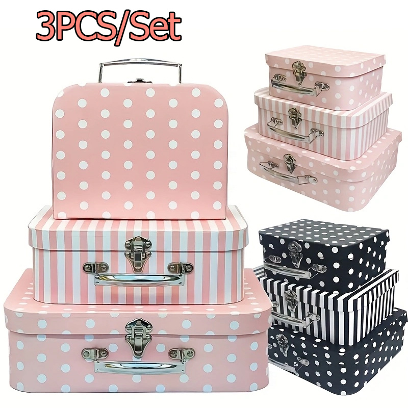 Travel Accessories Gift Set - 3pcs Vintage Style Cardboard Box Gift