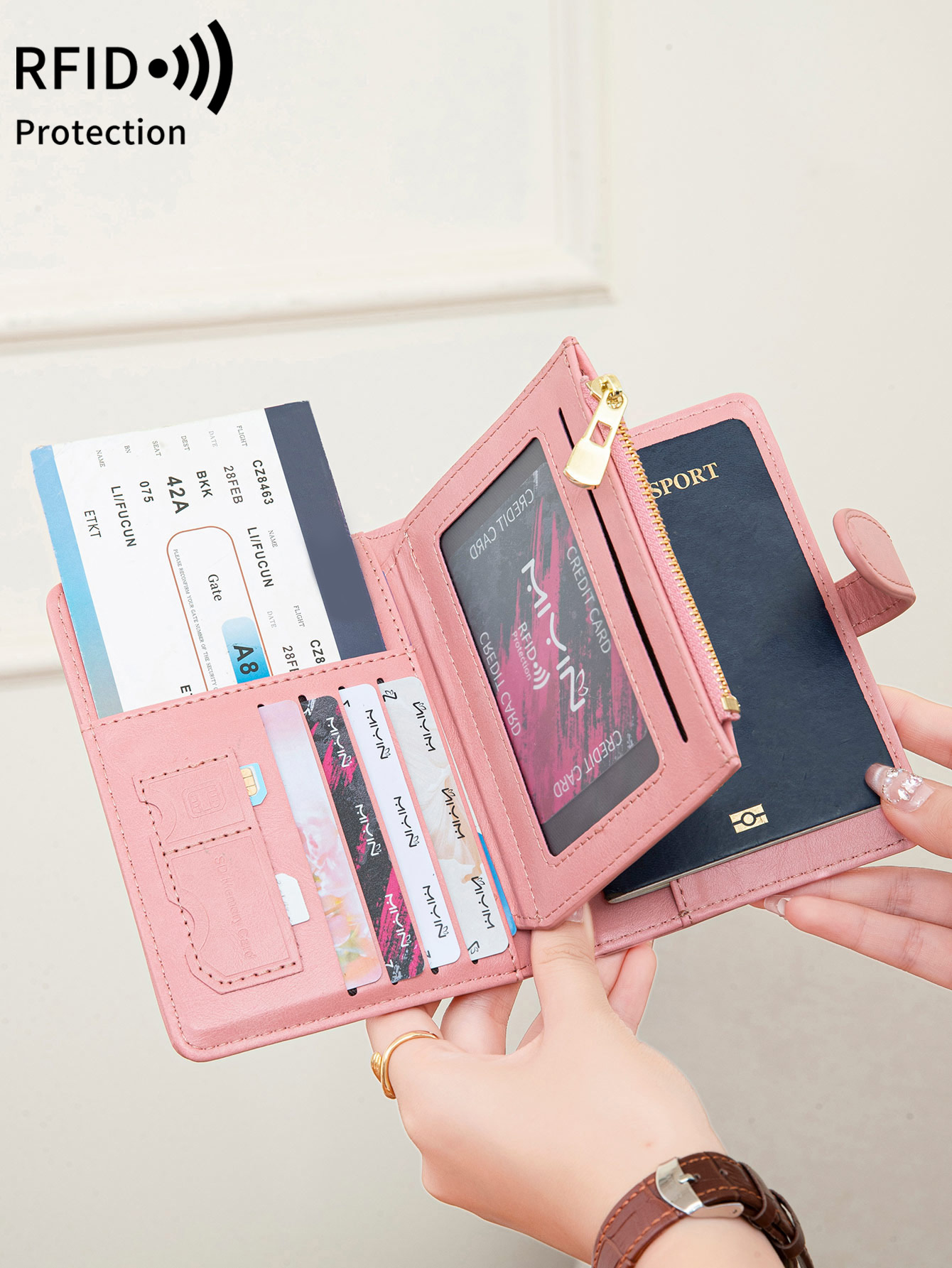 Travel Accessories For Plane - Multi Functional RFID Anti-Theft Brush Passport
