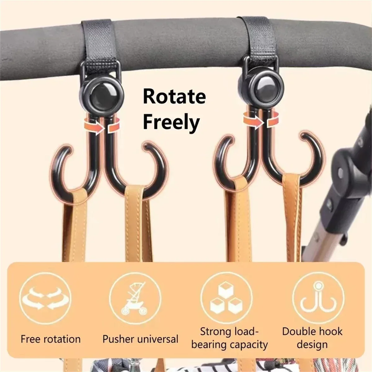 Rotatable Double Hooks Baby St - Travel Accessories For 2 Year Old 评论和价格