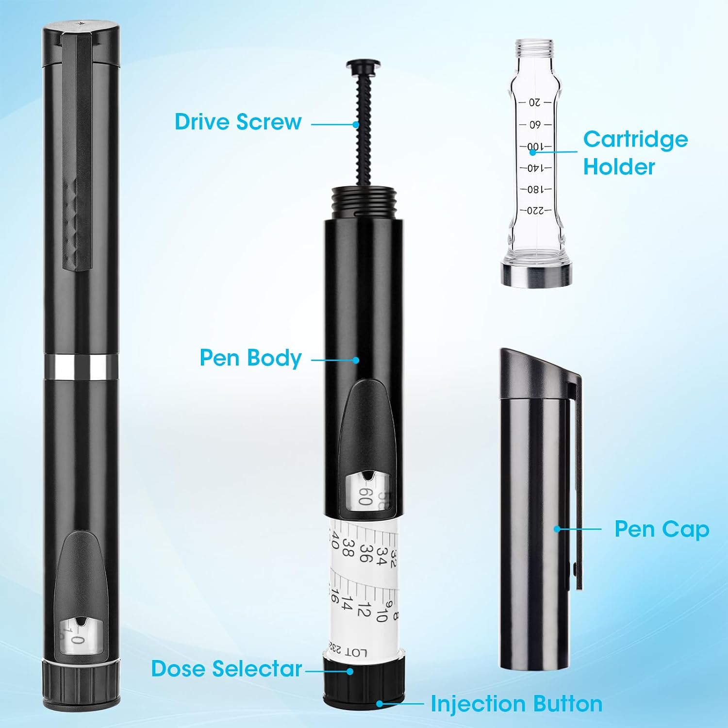 60 Units Peptide Pen Injector  - Travel Accessories Essentials 评论和价格