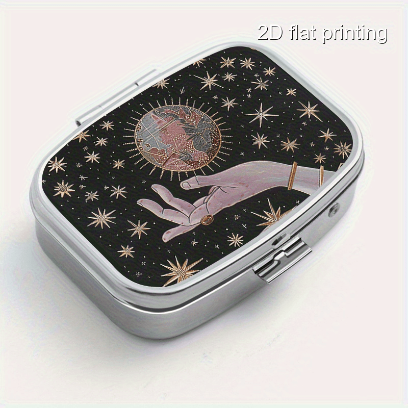 A Square Metal Box with Two Co - Accessories Travel Jewelry Box 评论和价格