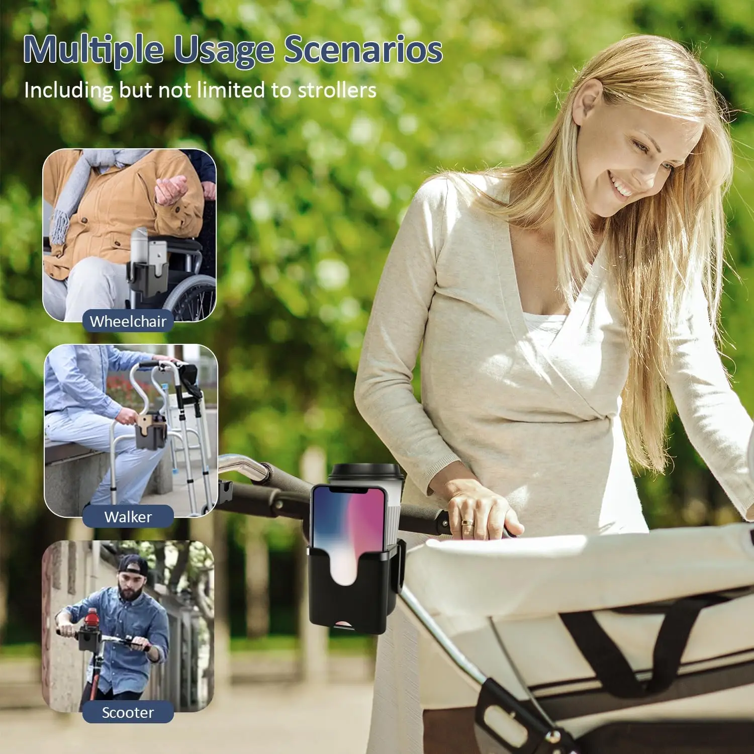 Anti-Slip Pram Cup Holders for - Travel Accessories For 2 Year Old 评论和价格