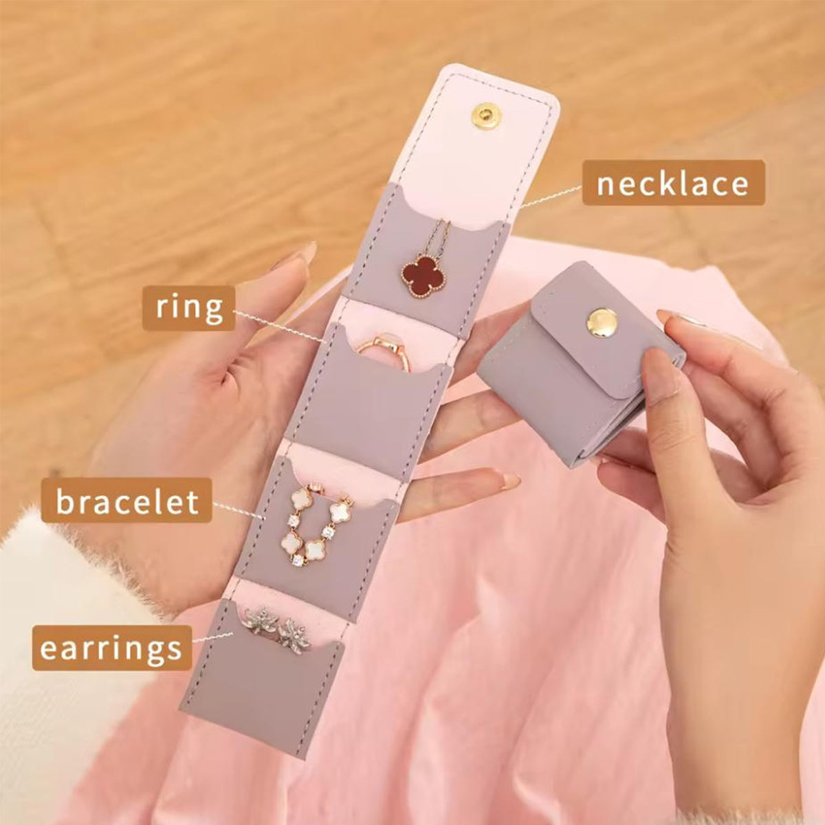 Portable Multi-pocket Jewelry  - Travel Accessories Gifts 评论和价格