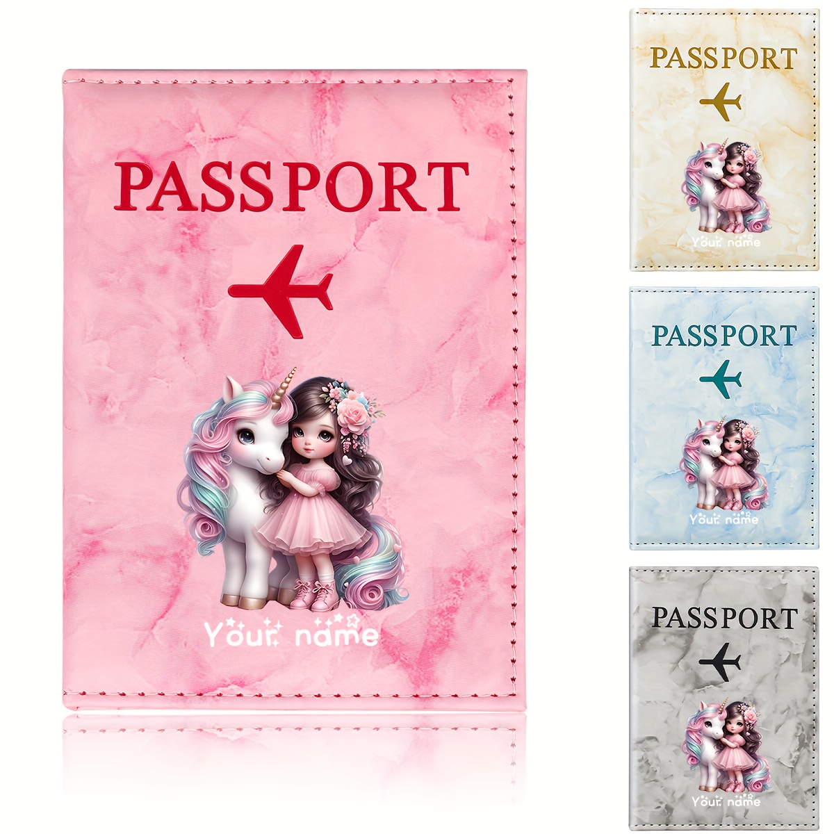 Unicorn Girl Pattern PU Passpo - Travel Accessories For Plane 评论和价格