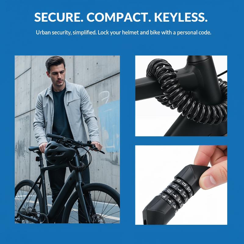 New Motorcycle Bicycle Anti-Th - Cable Lock Combination 评论和价格