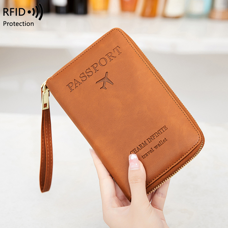 New Leather Passport Cover RFI - Travel Accessories For Plane 评论和价格