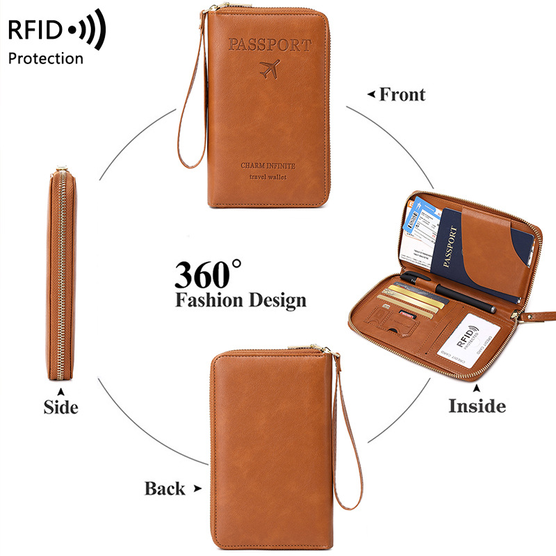 New Leather Passport Cover RFI - Travel Accessories For Plane 评论和价格