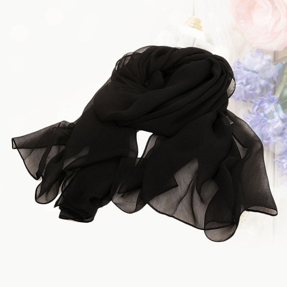 Solid Color Sunscreen Scarf Bl - Travel Accessories Present 评论和价格