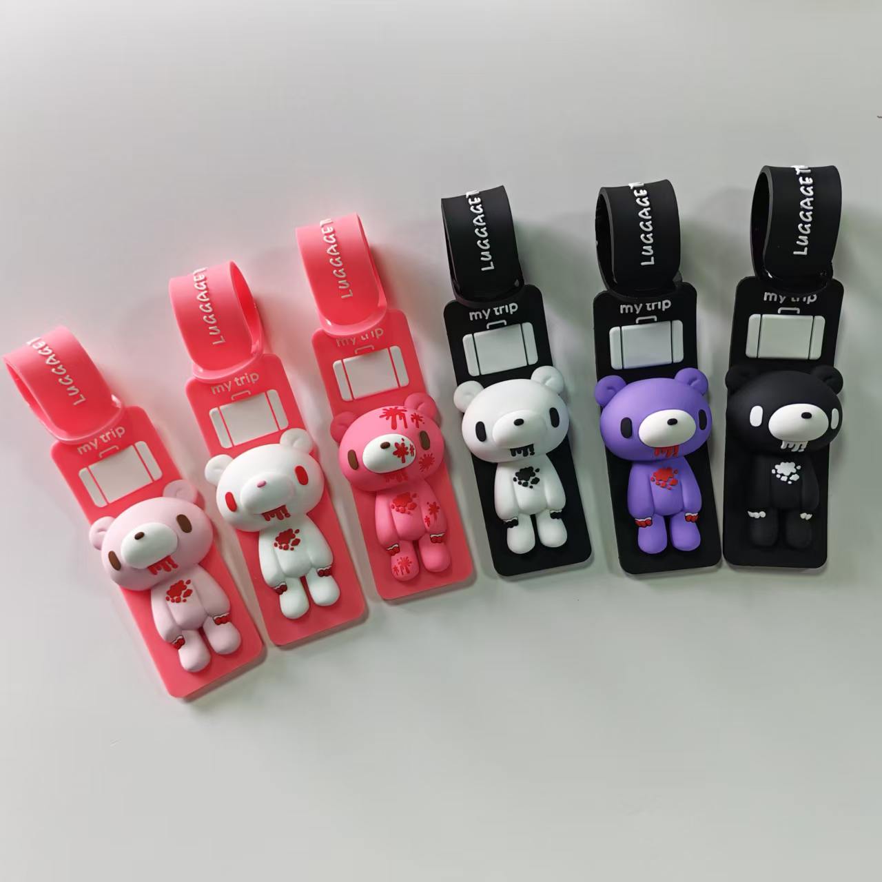 Cute Cartoon Bear Silicone Lug - Travel Accessories Luggage Straps 评论和价格