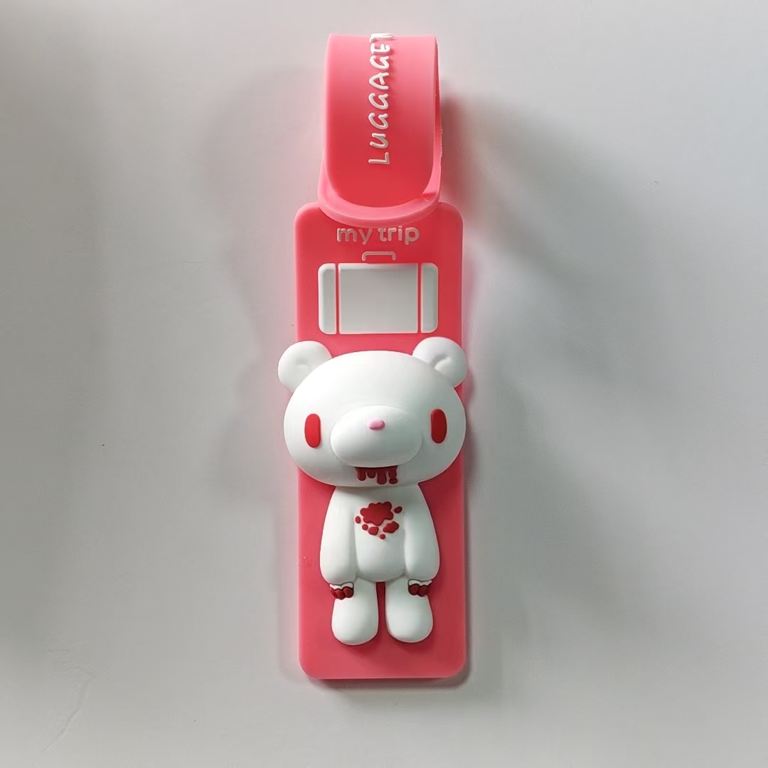 Cute Cartoon Bear Silicone Lug - Travel Accessories Luggage Straps 评论和价格