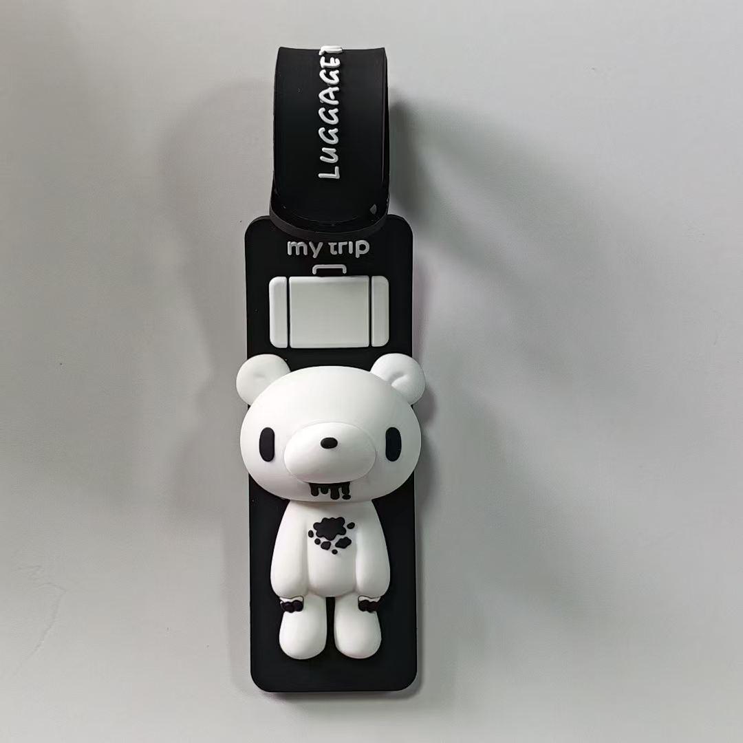 Cute Cartoon Bear Silicone Lug - Travel Accessories Luggage Straps 评论和价格