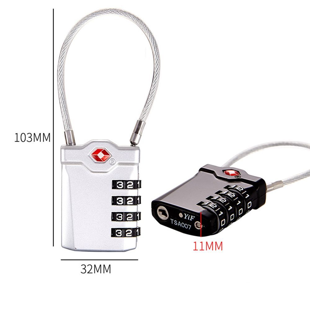 Waterproof Small Padlock Cable - Cable Lock Combination 评论和价格
