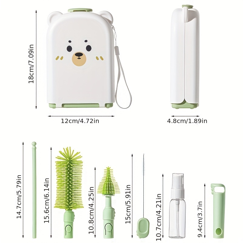 Travel Baby Bottle Brush Set - - Travel Accessories For 2 Year Old 评论和价格