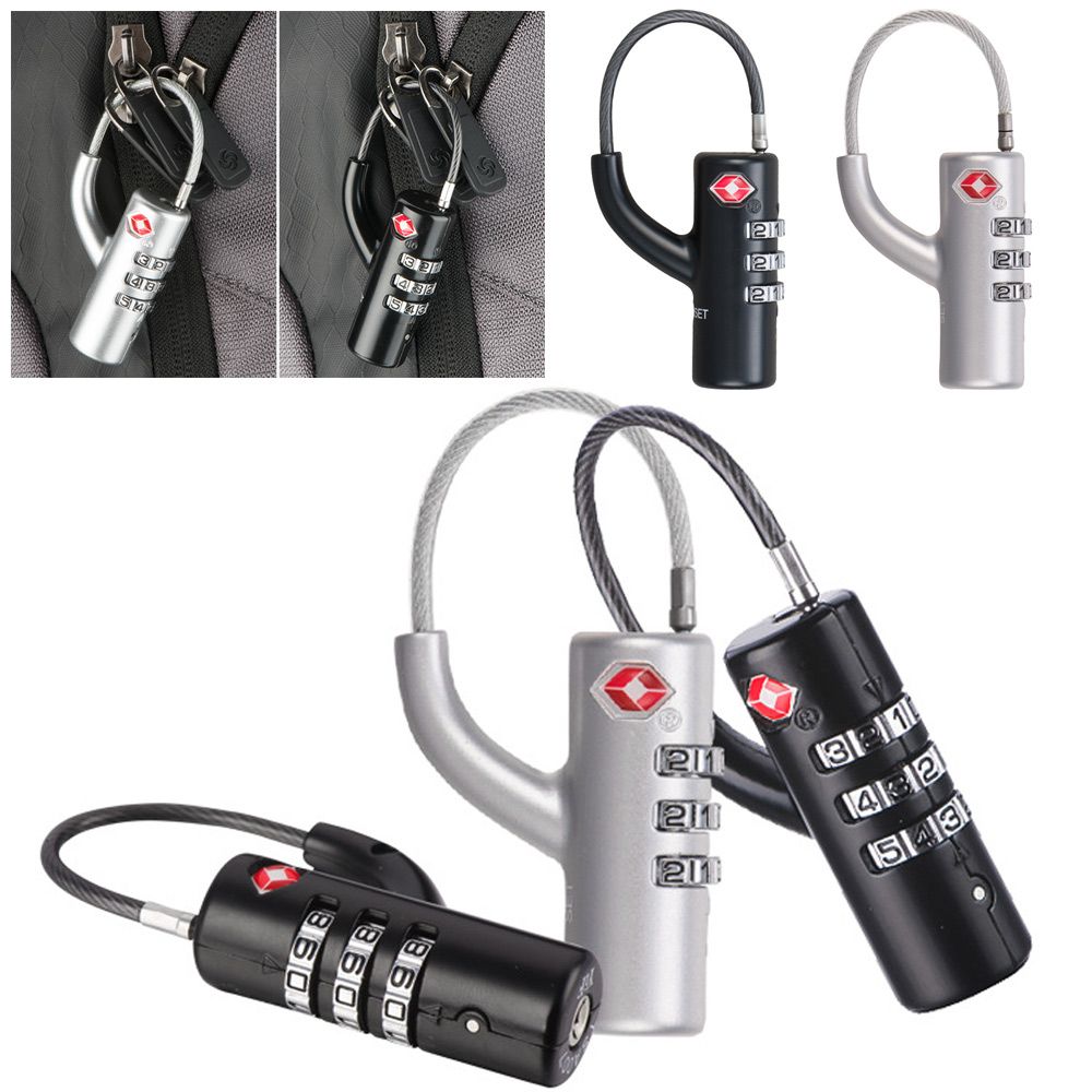 Waterproof Small Padlock Porta - Cable Lock Combination 评论和价格