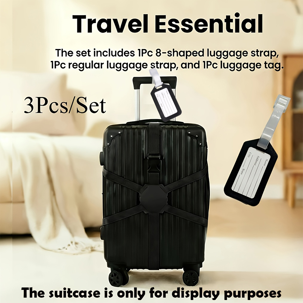3-Piece Set (2 Luggage Straps  - Travel Accessories Luggage Straps 评论和价格