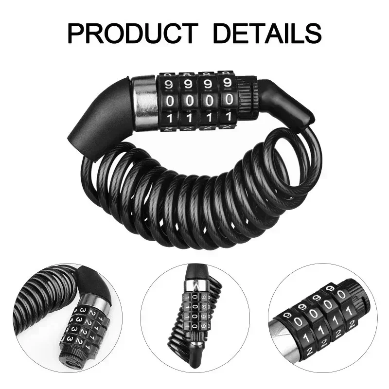Motorcycle Bicycle Anti-Theft  - Cable Lock Combination 评论和价格