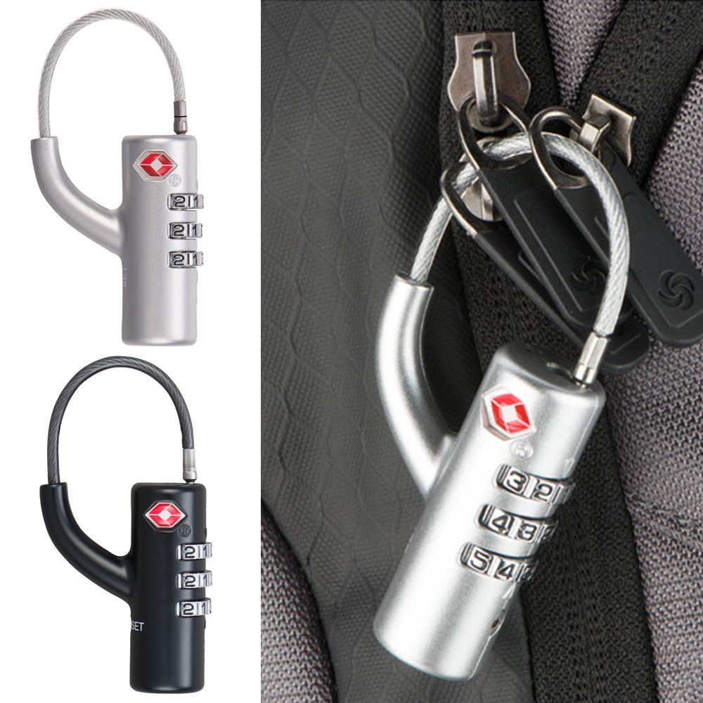Waterproof Small Padlock Porta - Cable Lock Combination 评论和价格