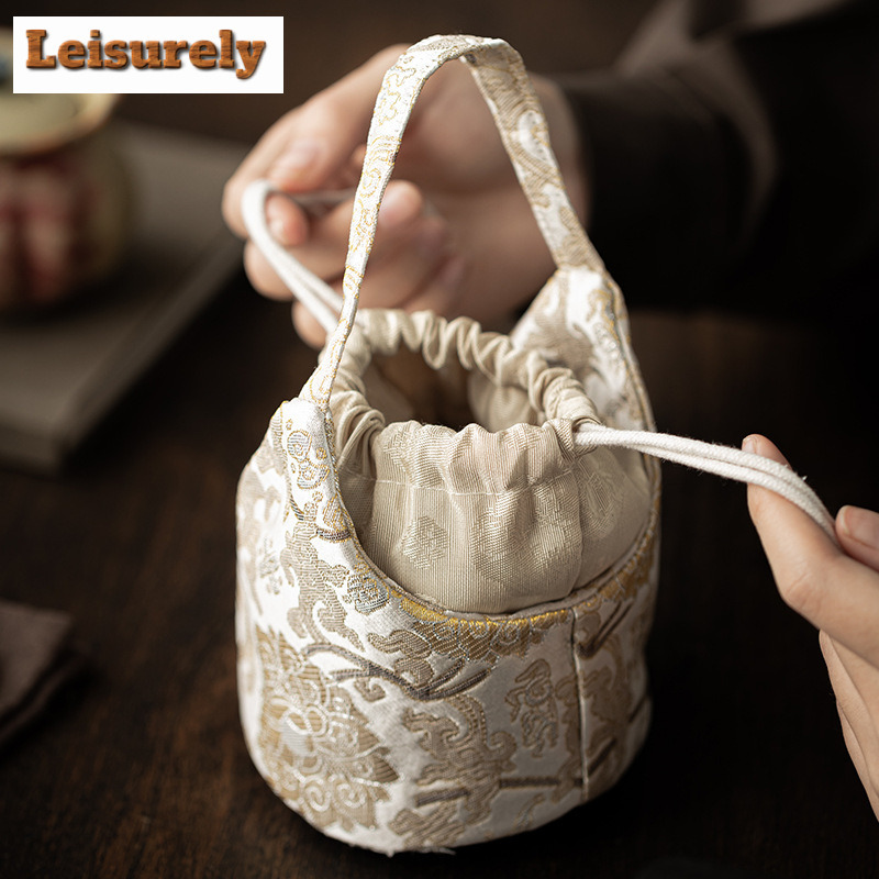 Chinese Brocade Drawstring Tea - Travel Accessories Gift Set 评论和价格