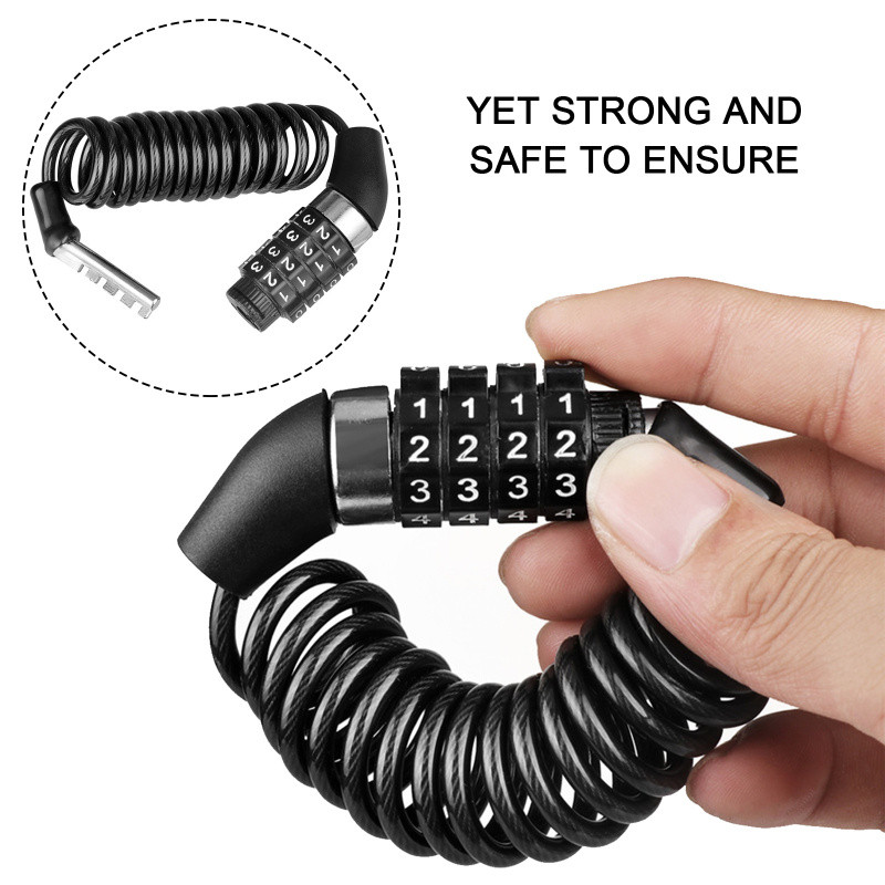 Motorcycle Bicycle Anti-Theft  - Cable Lock Combination 评论和价格