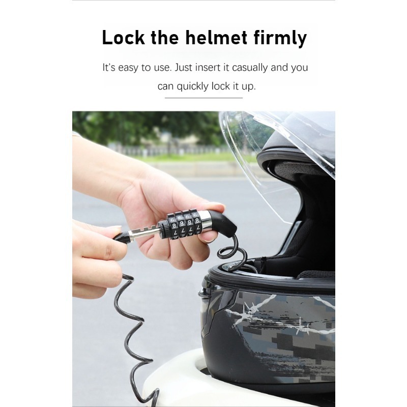 Durable Helmet Lock Mini 4 - D - Cable Lock Combination 评论和价格