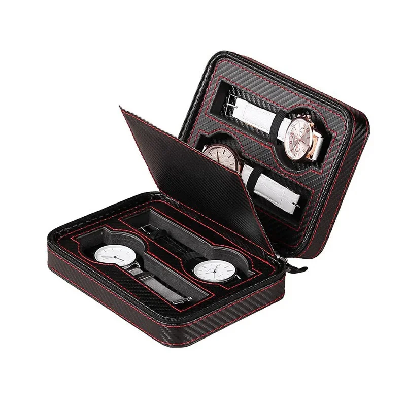 4-Slot Portable Watch Storage  - Accessories Travel Jewelry Box 评论和价格