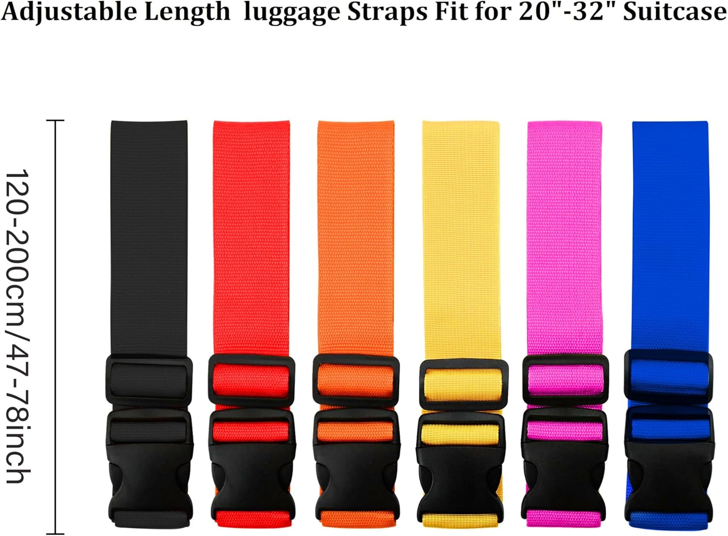 Bright Color Adjustable Luggag - Travel Accessories Luggage Straps 评论和价格