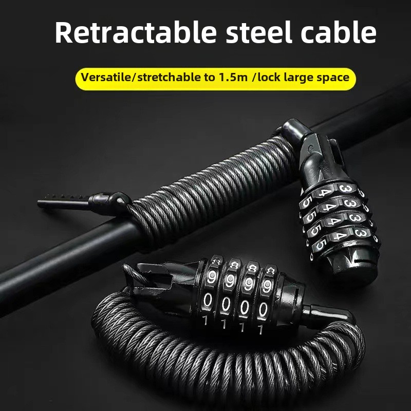 For Motorcycle Bicycle Anti-Th - Cable Lock Combination 评论和价格
