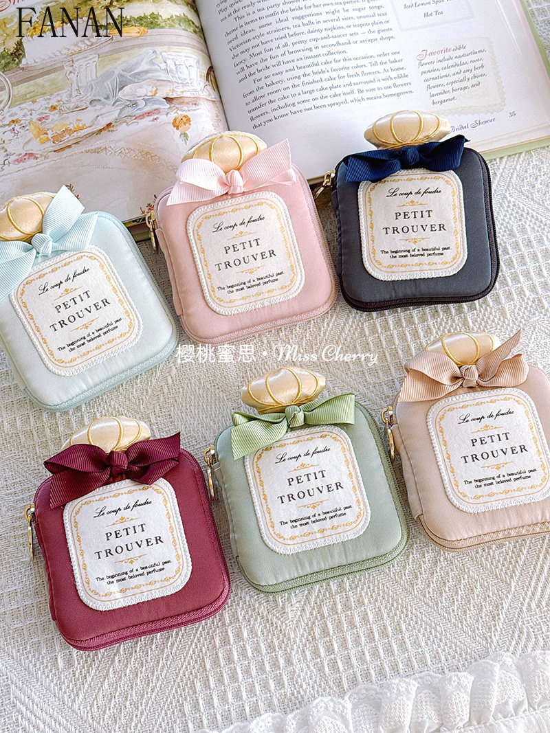 Cute Girly Mini Bowknot Perfum - Accessories Travel Jewelry Box 评论和价格
