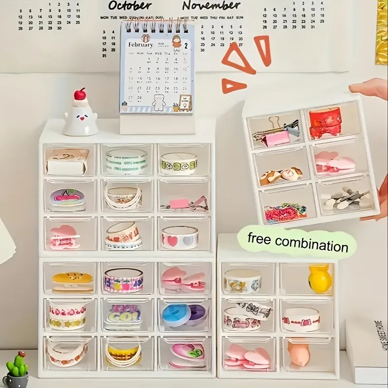 1pc Dustproof Multi-Grid Deskt - Accessories Travel Jewelry Box 评论和价格