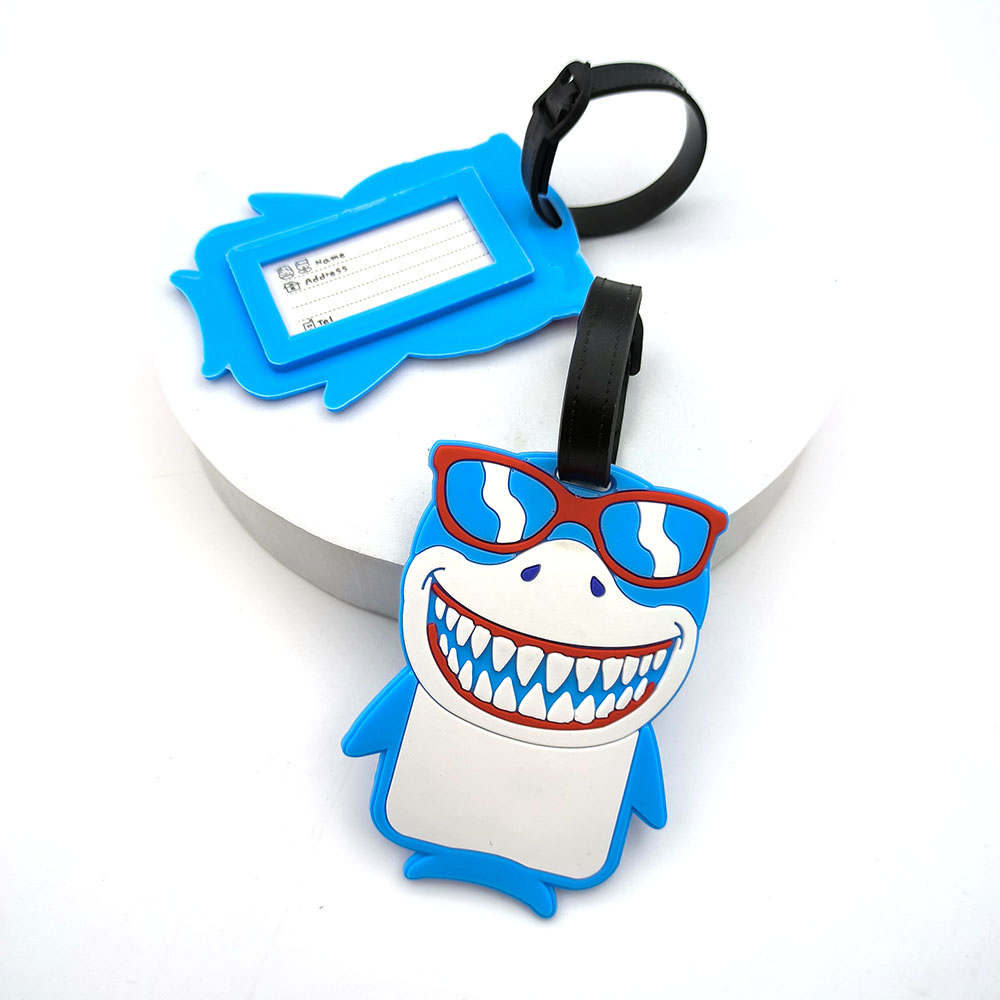 1PCS Cute Shark Luggage Tag Bo - Travel Accessories Essentials 评论和价格