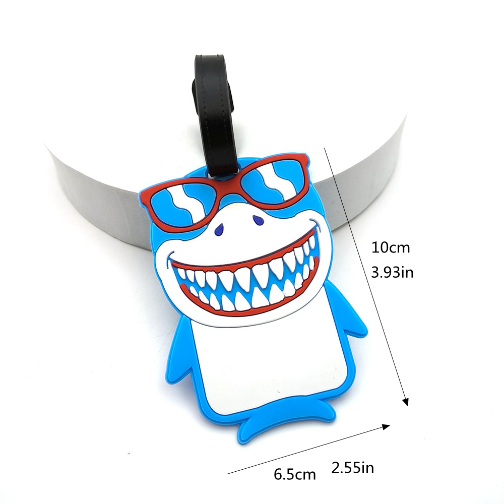 1PCS Cute Shark Luggage Tag Bo - Travel Accessories Essentials 评论和价格