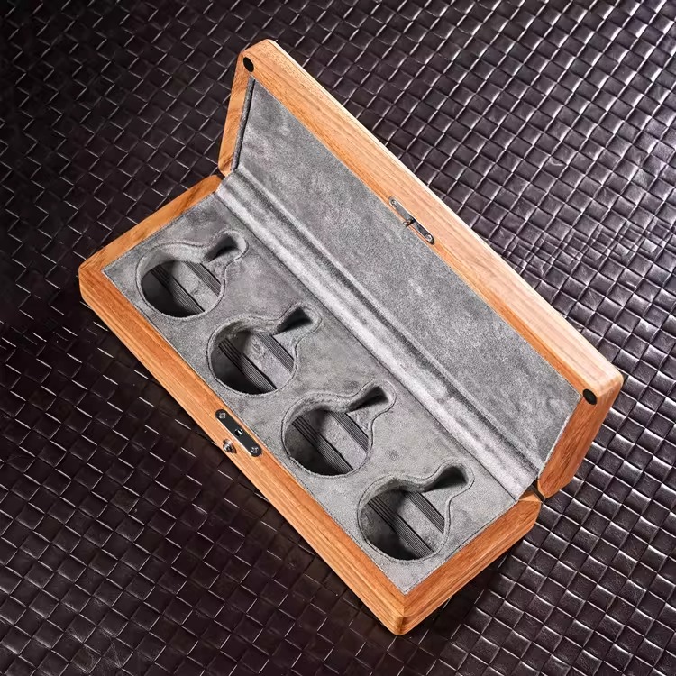 Custom LOGO Wood Portable Shoc - Accessories Travel Jewelry Box 评论和价格