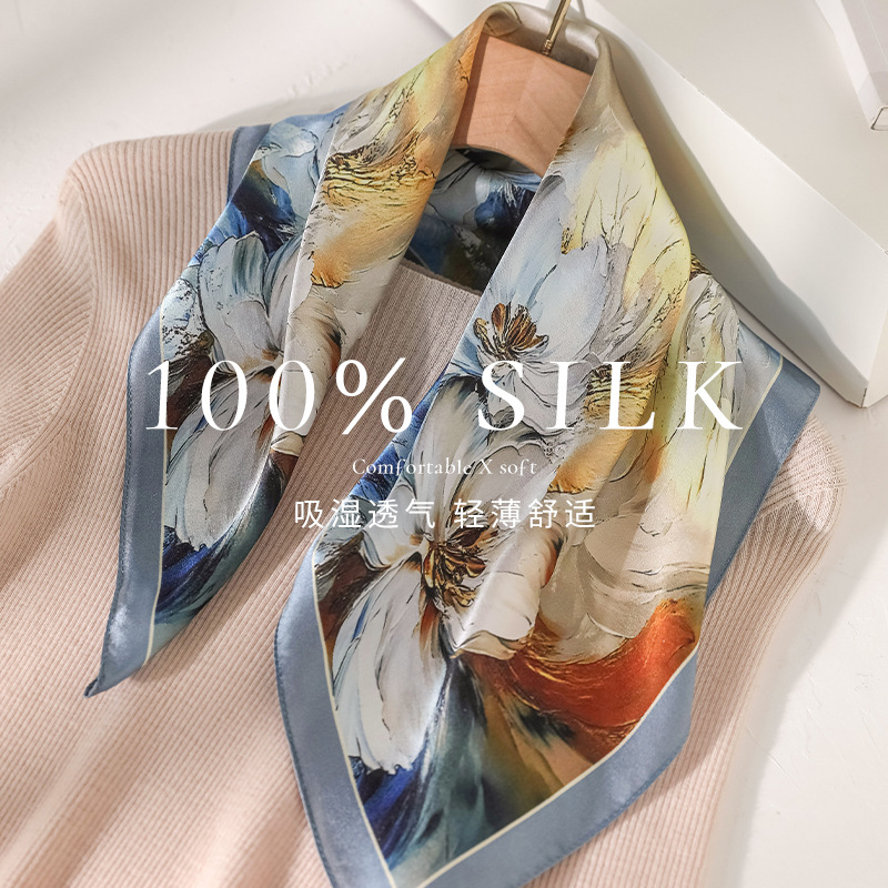 100% Real Silk Scarf Gorgeous  - Travel Accessories Present 评论和价格
